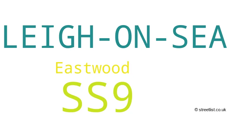 A word cloud for the SS9 postcode