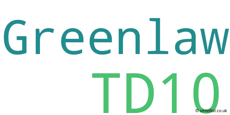 A word cloud for the TD10 postcode