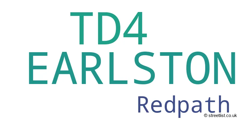 A word cloud for the TD4 postcode