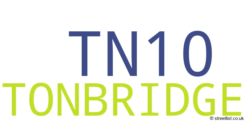 A word cloud for the TN10 postcode