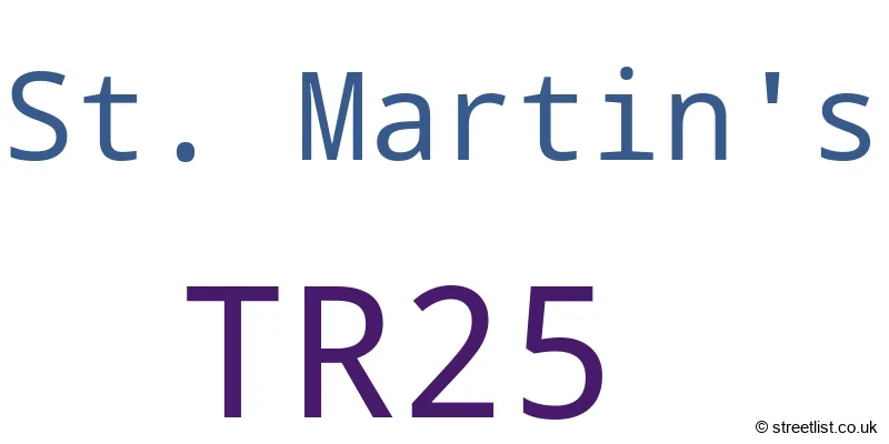 A word cloud for the TR25 postcode