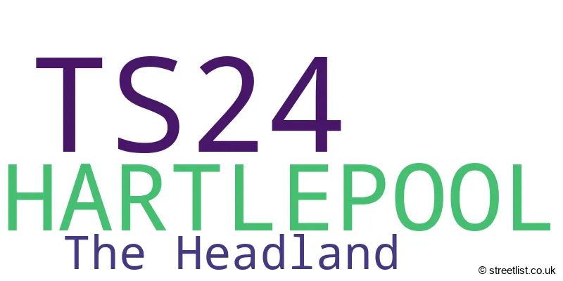 A word cloud for the TS24 postcode