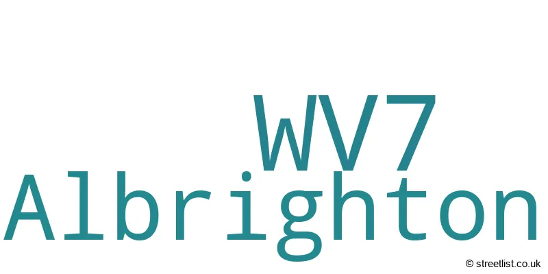 A word cloud for the WV7 postcode