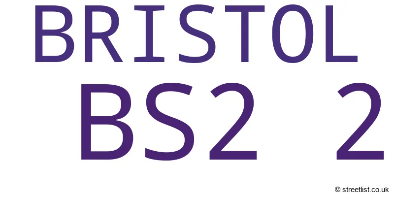 A word cloud for the BS2 2 postcode
