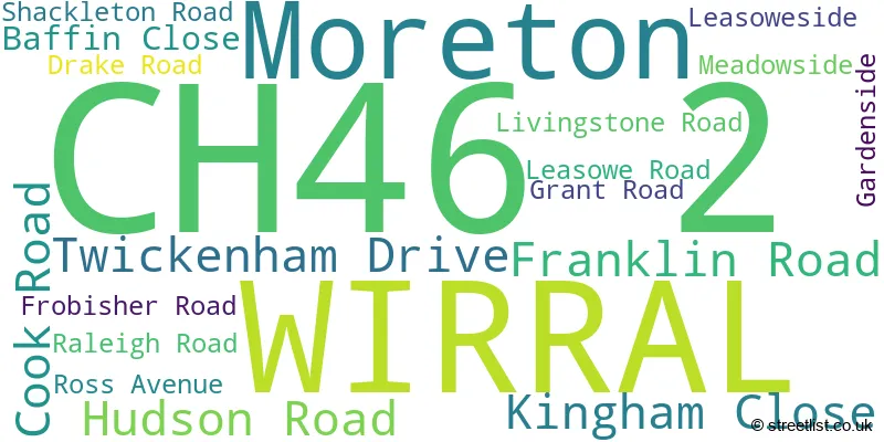 A word cloud for the CH46 2 postcode