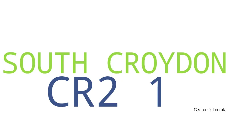 A word cloud for the CR2 1 postcode