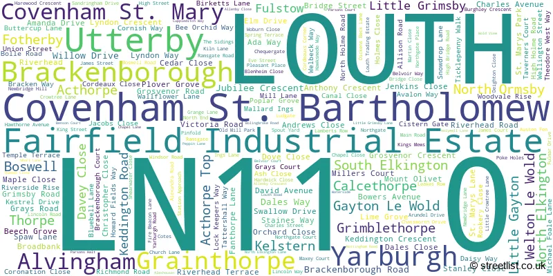 A word cloud for the LN11 0 postcode