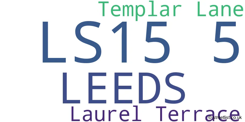 A word cloud for the LS15 5 postcode