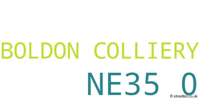 A word cloud for the NE35 0 postcode