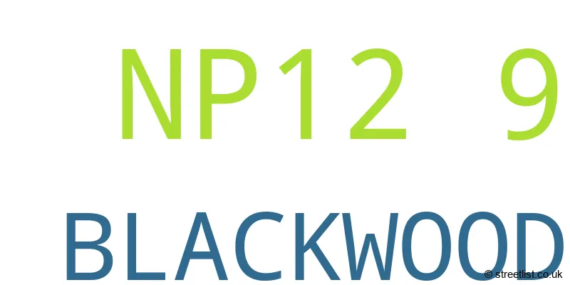 A word cloud for the NP12 9 postcode