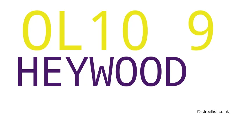 A word cloud for the OL10 9 postcode