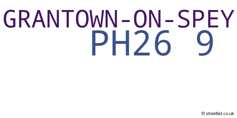 A word cloud for the PH26 9 postcode
