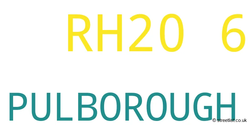 A word cloud for the RH20 6 postcode