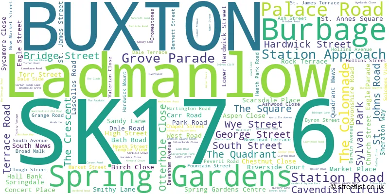 A word cloud for the SK17 6 postcode