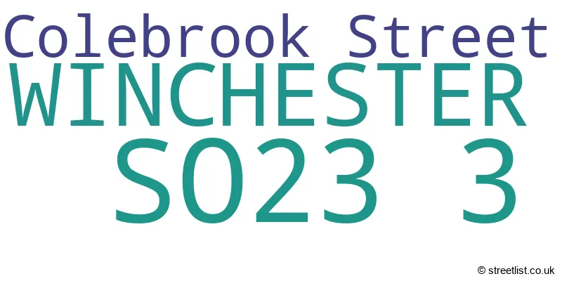 A word cloud for the SO23 3 postcode