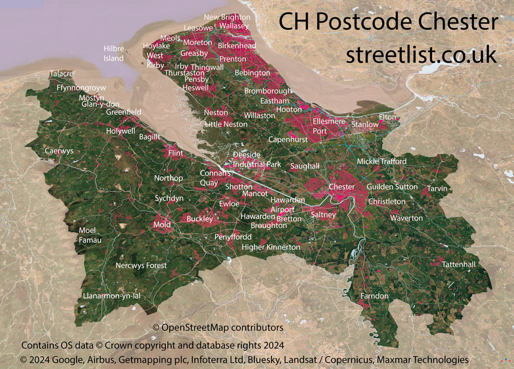 Map of The CH Postcode Area