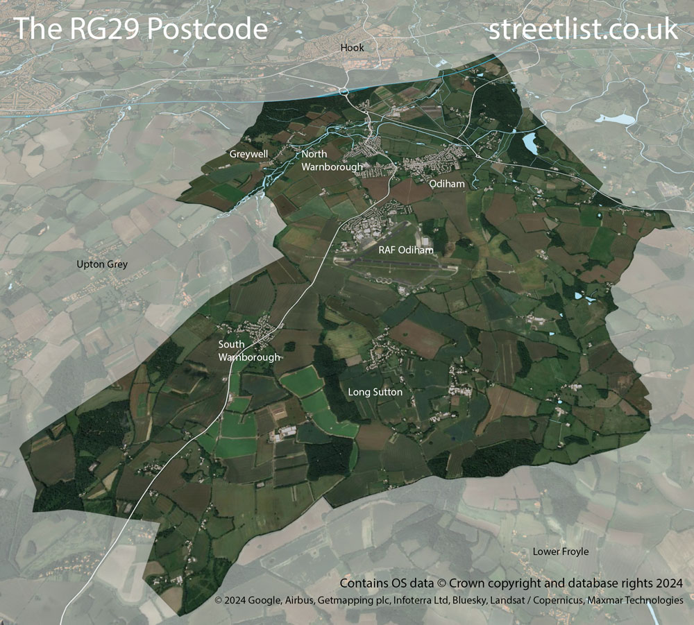 Map of The RG29 Postcode