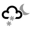 symbol for Heavy snow shower (night)