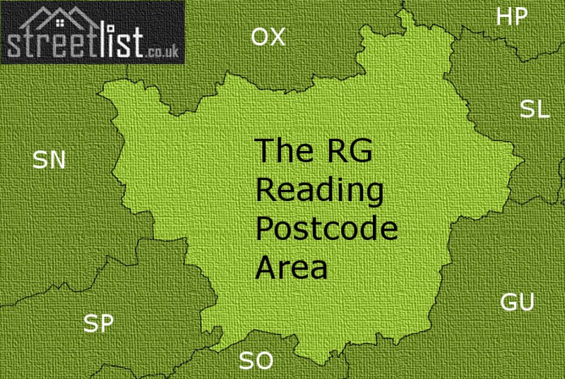 Map of the RG Reading Postcode Area