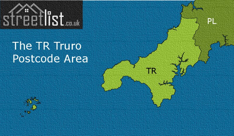 Map of the TR Truro Postcode Area