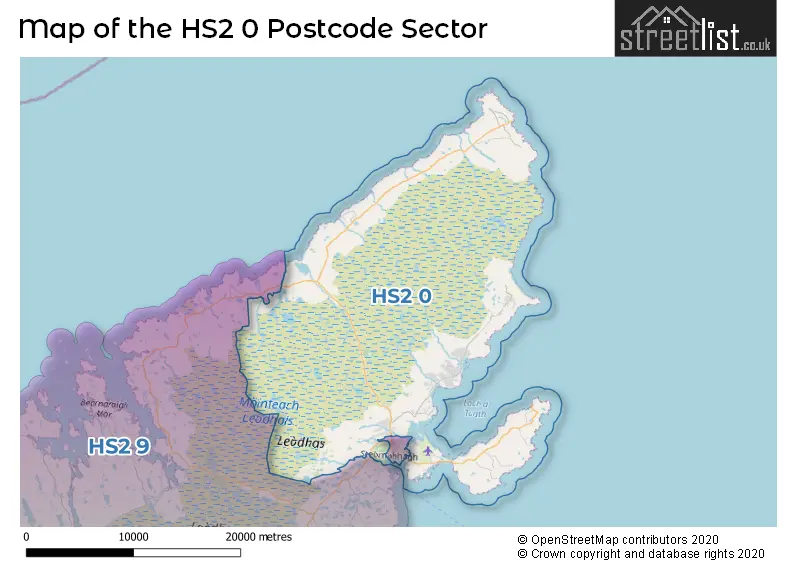 Map of the HS2 0 and surrounding postcode sector