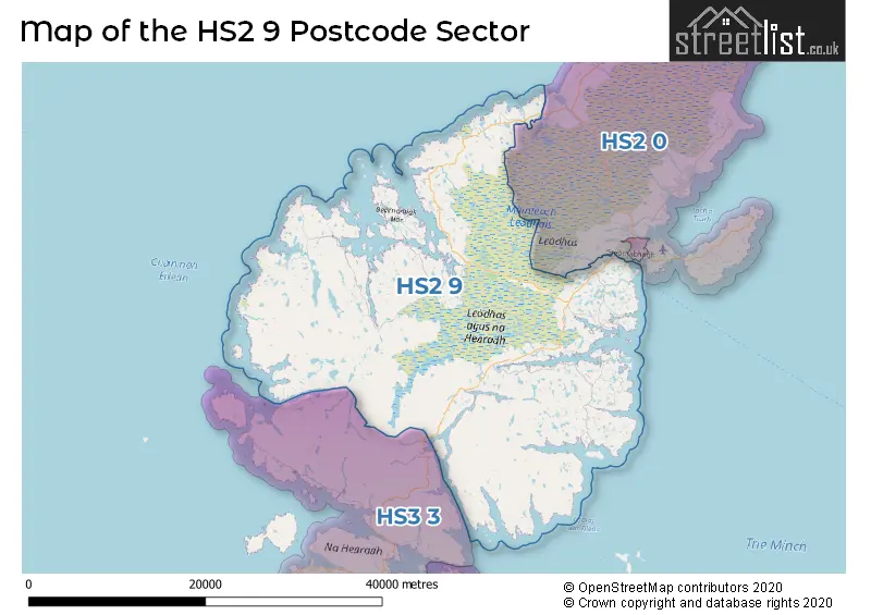 Map of the HS2 9 and surrounding postcode sector