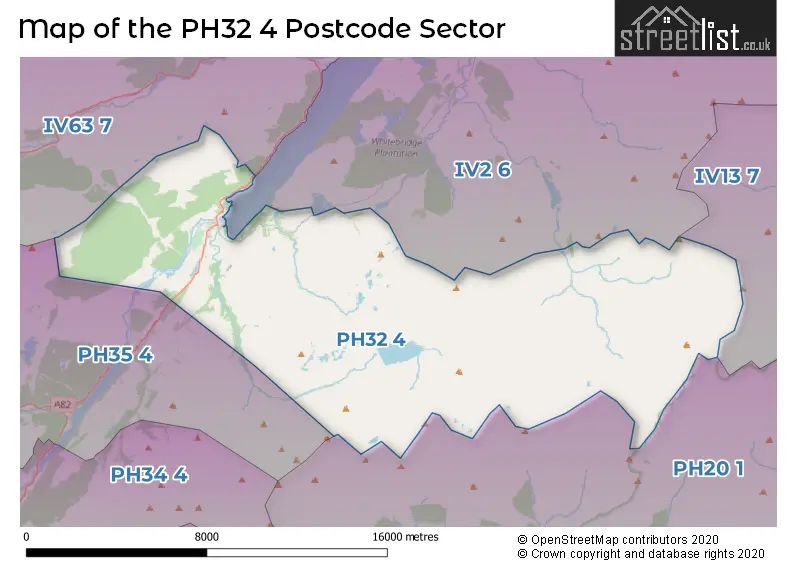Map of the PH32 4 and surrounding postcode sector